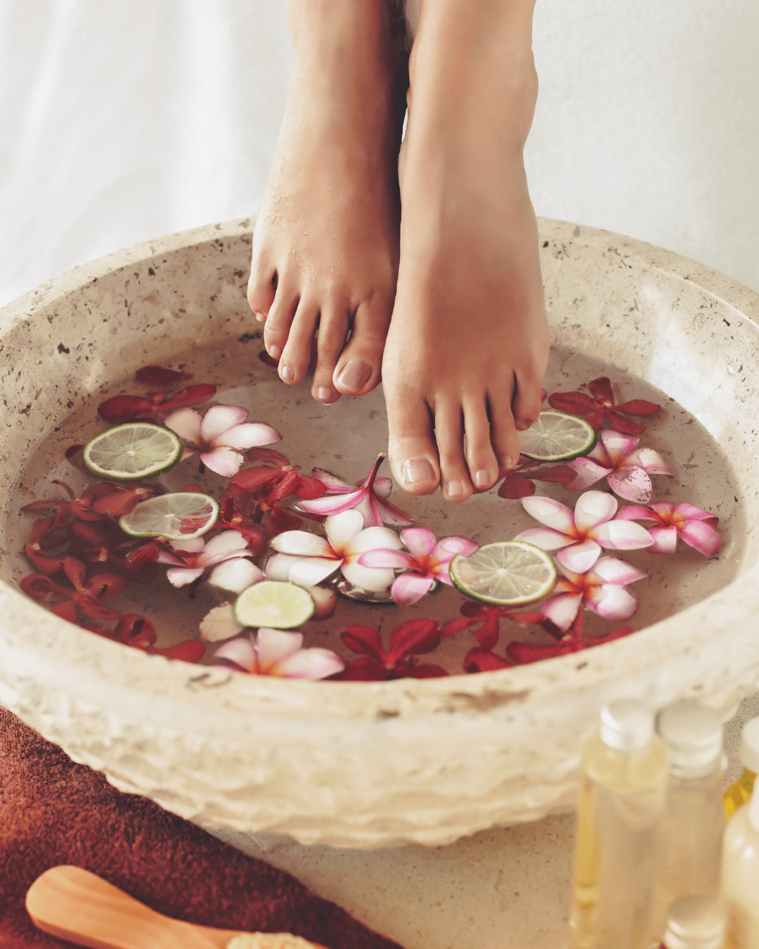 Relaxing foot care ritual with botanical ingredients and warm water - Bodhi and Fae