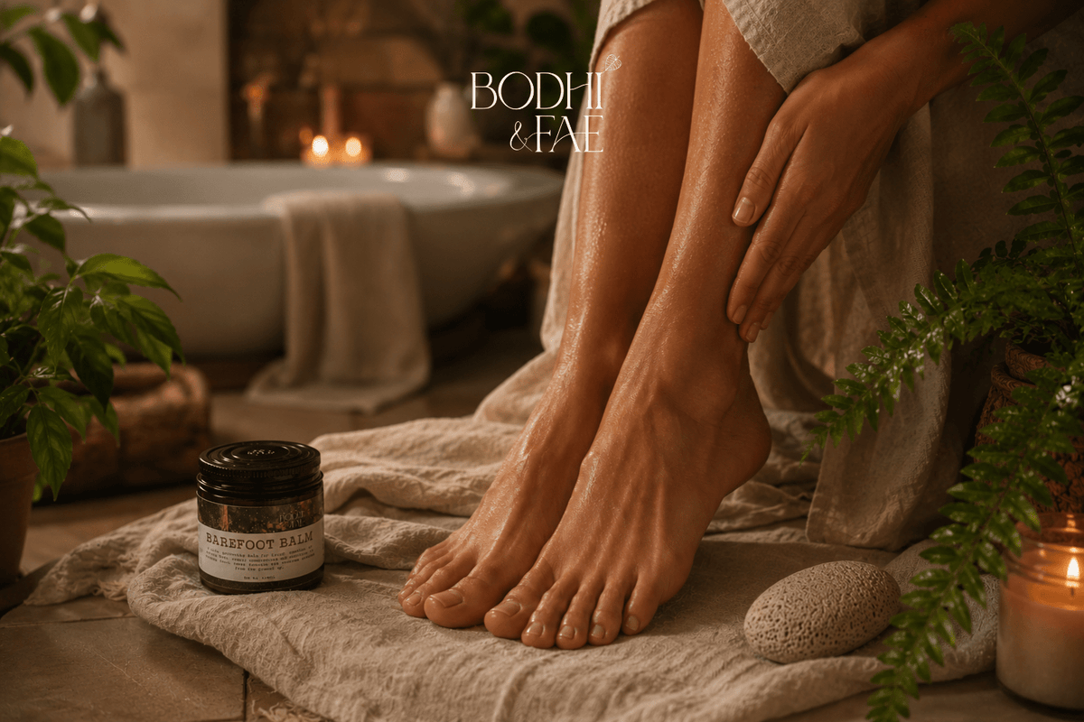 Barefoot Balm natural foot balm for dry and tired feet
